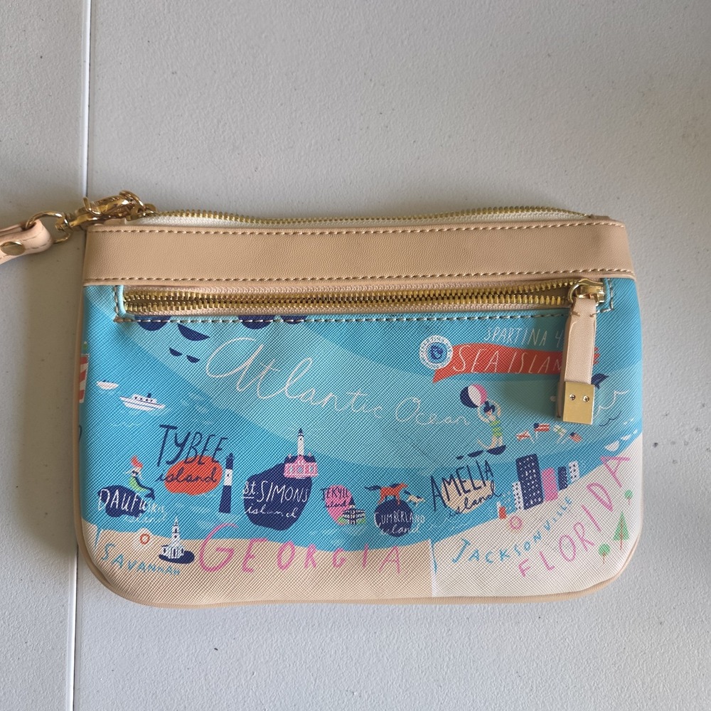 New Spartina 449 Sea Islands Zip Wristlet (South Carolina, Georgia, Florida)